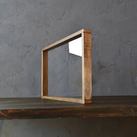 0310mito　日本産ひのきとクリアガラスのシンプルカフェトレイ