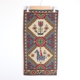 【ご成約品】スウェーデンで見つけた手刺繍のタペストリー ハンガー無し No.6243