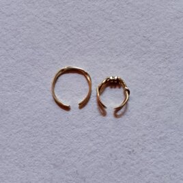 【一点限り 】 2点セット 真鍮デザインイヤーカフ