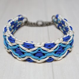 パラコード ハーフチョークチェーンタイプ　大型犬用（首回り４０cm、頭まわり４９ｃｍ）