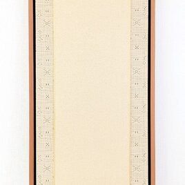 [受注制作]天然木　無垢　吉野杉材、黒柿　表具裂地　短冊掛け