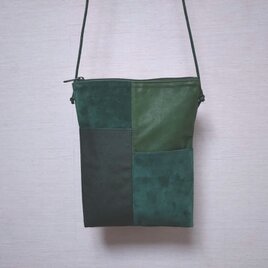 タブレットショルダー (牛革×豚革・型押し×スエード)