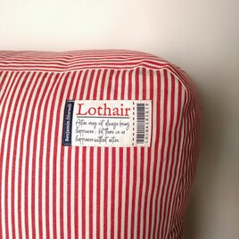 掛け布団クッションカバー ヒッコリーデニム 赤 シングル セミダブル