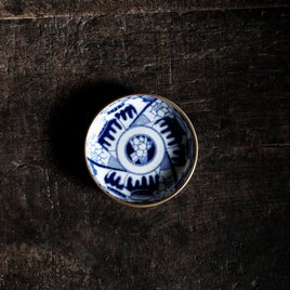 壺が可愛い◆花と扇子。時代物　印判小皿　骨董・antiques 器　古民家　古道具　明治~大正期