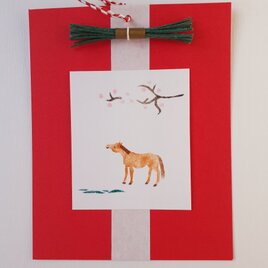 ちいさな午年の飾り　ume