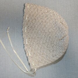 ＊Frost Lace＊3WAY＊アンゴラシルク混ニット帽＊ボンネット＆バケットハット風