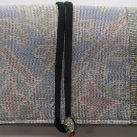 ８５４７　色大島紬の着物で作った和風財布・ポーチ