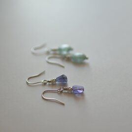 タンザナイトとシルバーのピアス（silver925）orイヤリング