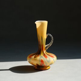 【Carlo Moretti】イタリア製 / ヴィンテージ / ガラス花瓶 / バタースコッチ