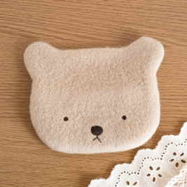 可愛いくまカイロケース（ベージュウール）