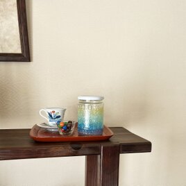 アクリルペイントのガラス瓶　　　　　yk 0294