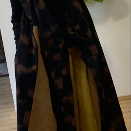 久留米絣のカシュクールロングロングベスト