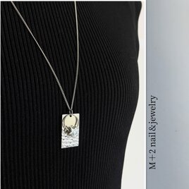 送料無料☆星が可愛いステンレスロングネックレス　ネックレス　星　クリスマス　スクエア　プレート