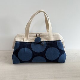 ワイヤーポーチ✴︎小物、靴下編み用のプロジェクトバッグ　ドット