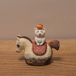 干支の午、お供え餅ねこ付き