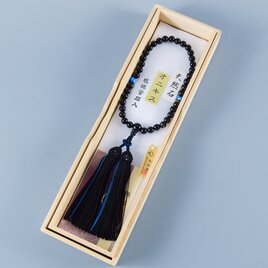 黒オニキス＆ブルー琉球蛍石  2色房　数珠　京念珠　略式数珠　JUA145