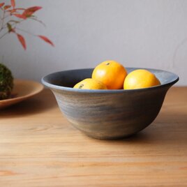 クスノキのオージーカーブボウル（20.5）黒〈ガラスコーティング〉【v1840】