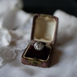 ローズカットダイヤモンド　シルバーリング　フランスアンティーク　アンティークジュエリー