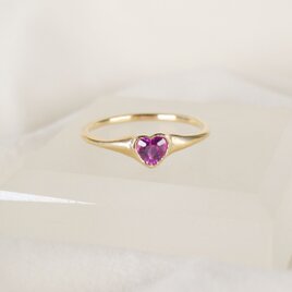 ハートサファイアのリング k10 12.5号