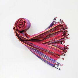 ケニアの綿織物 キコイ（ Kikoi ）ショール大判 ストール 羽織る