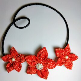 軽くて和柄の花ネックレス　87