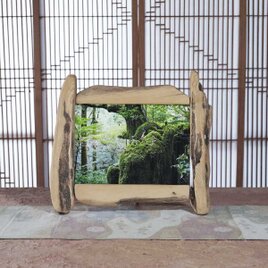 流木フォトスタンド　写真額　写真立て　木の額　　流木アート　木のインテリア　ナチュラルアート　１０７