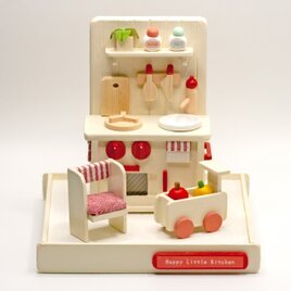 小さなおもちゃキッチン　ミニチュア・ドールハウス・ミニチュアフード・11cm角　癒しと小さな幸せ