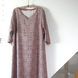 菱模様のワンピース【sara-nari】着物リメイク