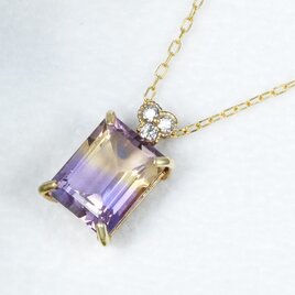 K10 アメトリン ダイヤ ペンダント CJ029CIBSN