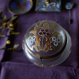 【RESERVED / 売約品】エナメルシリーズ　part.5　ボンボニエール　フランスアンティーク　アンティークのある暮らし