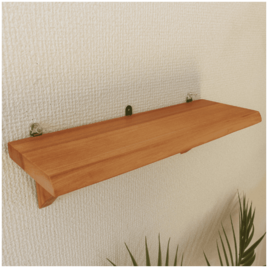 【耳付き無垢材の飾り棚】天然木／ウォールシェルフ・お部屋やお店の壁面装飾／季節物の飾り棚／留めピン固定で賃貸でも安心