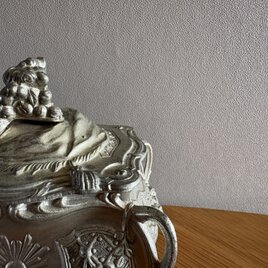 フランスの猫脚のアクセサリーケース（ベルベット内張り）ブロカント ジュエリーボックス