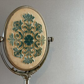 国産の古い置き鏡　アンティーク鏡　資生堂　shiseido　花椿会　置き鏡　昭和レトロ　ビンテージ