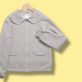 ♡スウェットラウンドカラーブルゾン