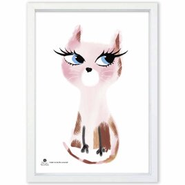 不満なネコ　猫　送料無料 　イラスト　A4〜A0　ポスター　アートポスター　アート/sei検索新着順　3843