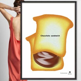 甘党　パン　送料無料 　イラスト　A4〜A0　ポスター　アートポスター　アート/sei検索新着順　3841