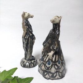 Horse　couple　Ｂ【掻き落とし】