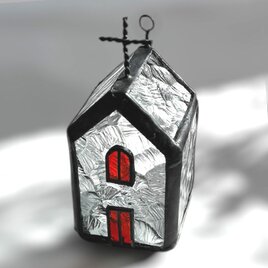 ステンドグラス教会キャンドルホルダーNo,3141