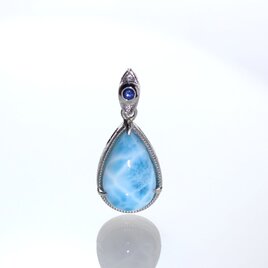 Pt900 ラリマーペンダントトップ 9.46ct