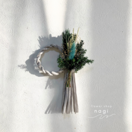 【miniしめ縄(natural/blue)】