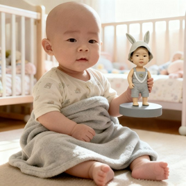 子ども 誕生日プレゼント、出産祝い 妊婦　男の子 女の子 オーダーメイド 似顔絵 人形、赤ちゃん・ベビー 写真 から フィギュア