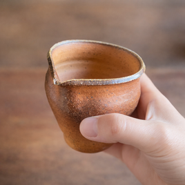 炎の色の片口｜湯冷まし・酒器・ドレッシング入れ｜焼締｜和陶器