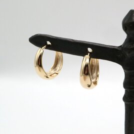 kpierce-063-gold ワンタッチフープピアス完成品 18×17mm(薄金メッキ・ニッケルフリー)【1ペア】