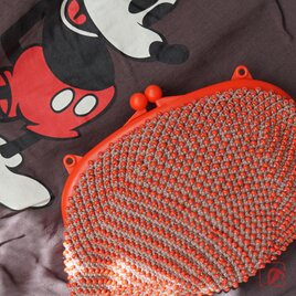 ばあば ⁛ つぶつぶガラスビーズのプチバッグ（Apodemus speciosus・2155）