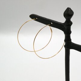 kpierce-067 フープピアスLL 約40mm(薄金メッキ・ニッケルフリー)【1ペア】