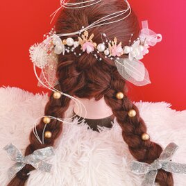 カチューシャ★ツインテール☆王冠☆パール☆成人式髪飾り☆和装☆成人式髪飾り☆結婚式☆和装☆袴ヘア☆卒業式髪飾り☆ヘッドドレス