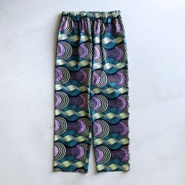 【お客様オーダー品】アフリカンワックスプリント メンズパジャマパンツ　Metaric