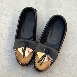 BLKデザイン モカシン/ベージュハラコ・柔らかい・通年対応　MADE IN JAPAN