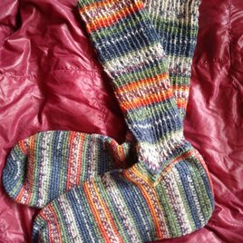 手編みハイソックス