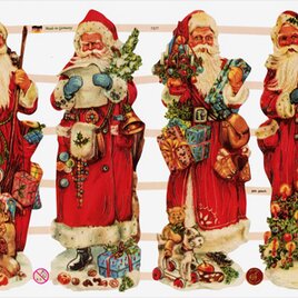 ドイツ製クロモス ４人のサンタ   ラメなし　DA-CHY029（Made in Germany)